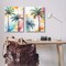 Stupell Industries Watercolor Splash Towering Palms 2 pc Canvas Wall Art Set Design by Kim Allen